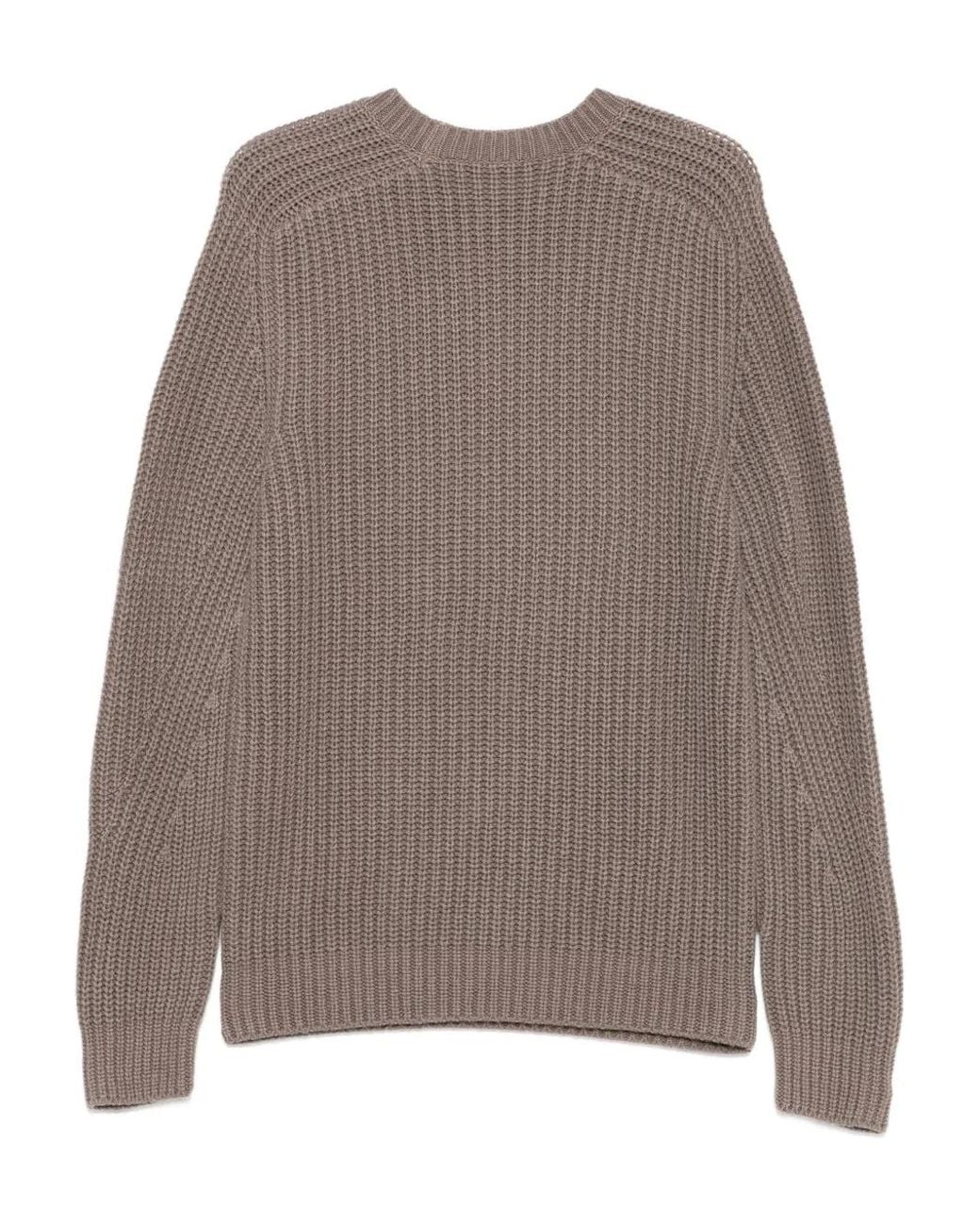 Iris Von Arnim Brown Ribbed Sweater for men