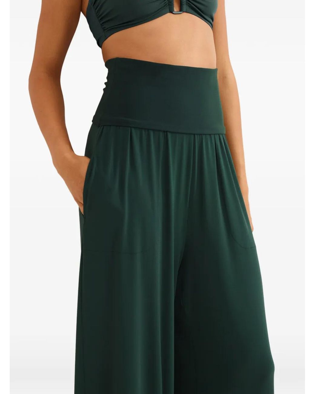 Eres Green Dao High-Waisted Trousers