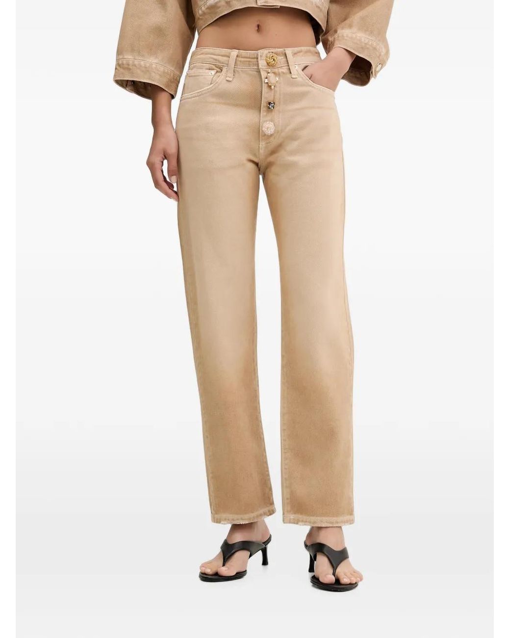 ViCOLO Straight Jeans in het Natural