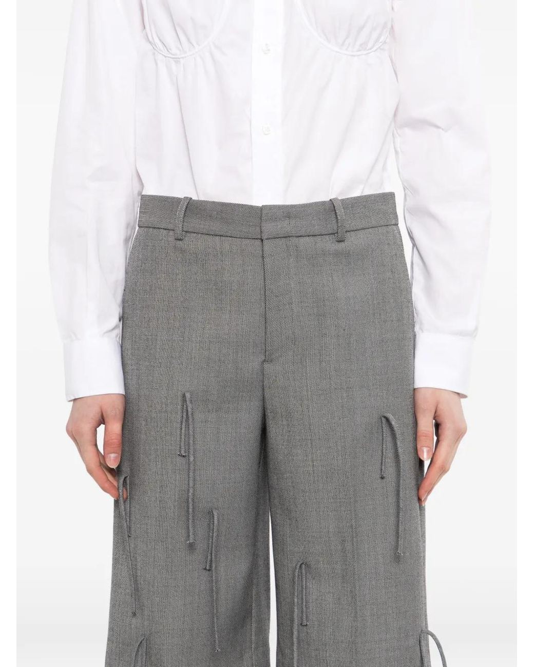 JNBY Gray Tassel Details Shorts