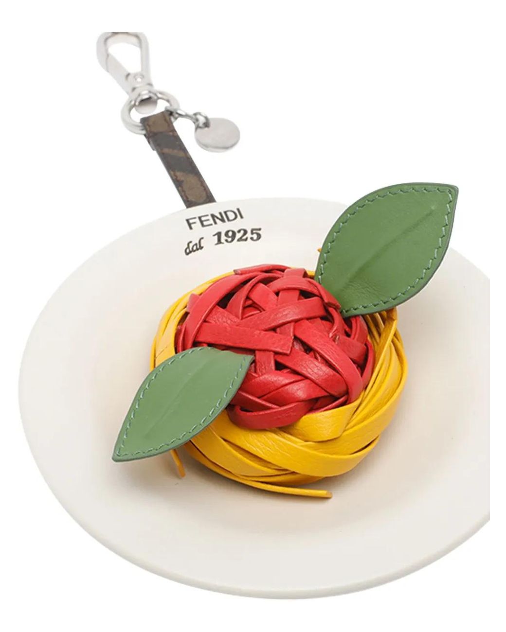 Fendi White Spaghetti Charm for men