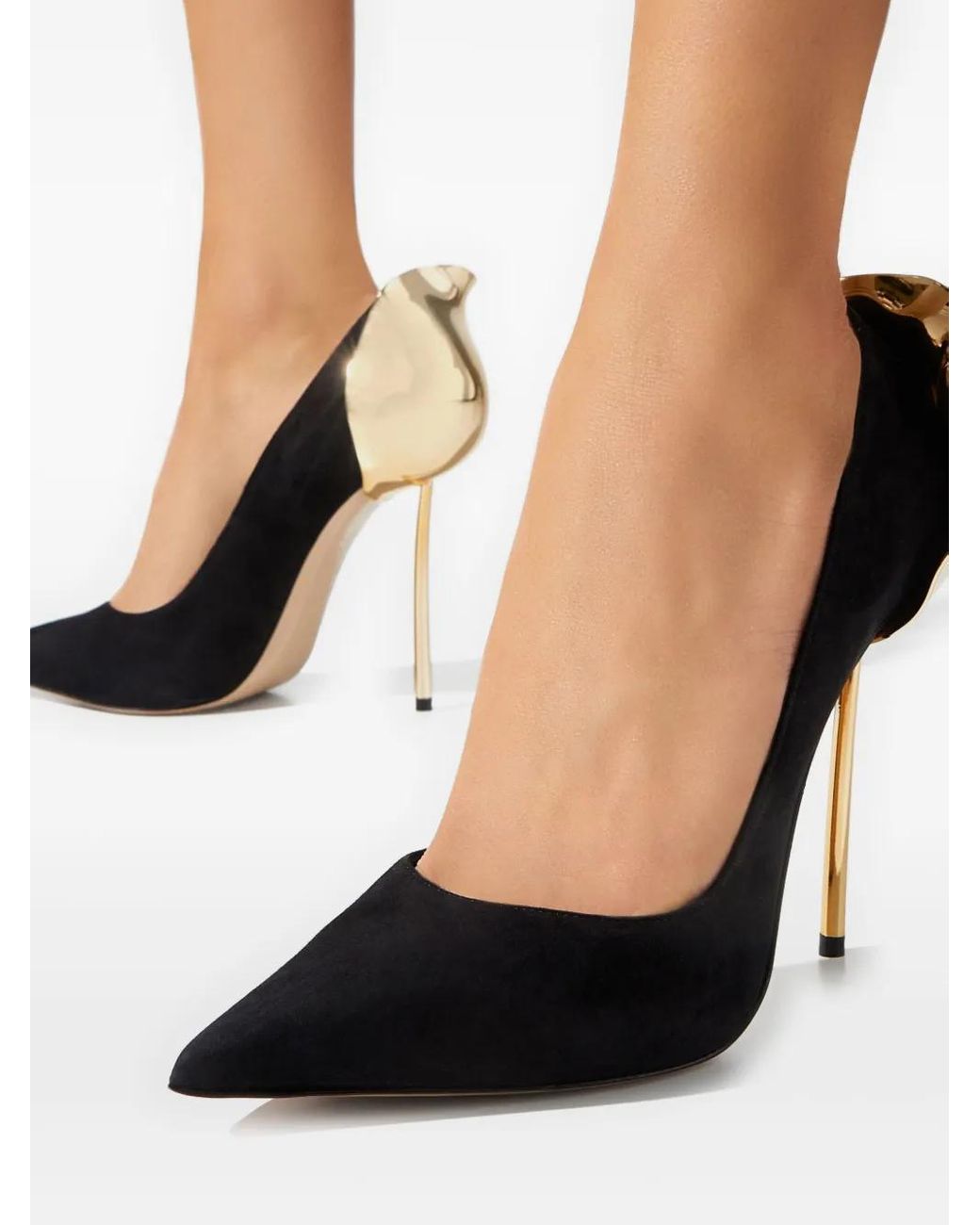 Le Silla Black 120Mm Petalo Pointed-Toe Pumps