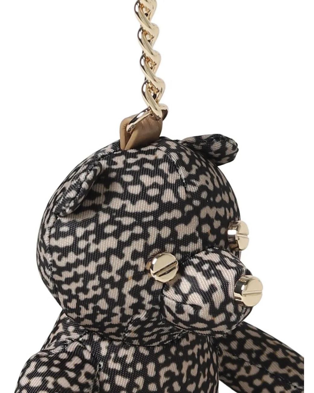 Borbonese White Bear Patterned Keyring