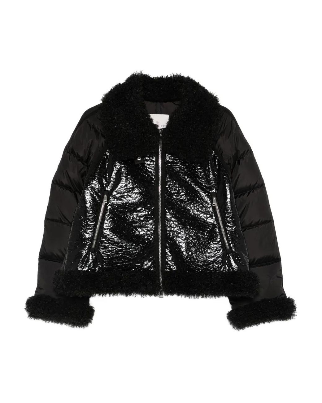 Moncler Black Veste Bomber À Fermeture Zippée