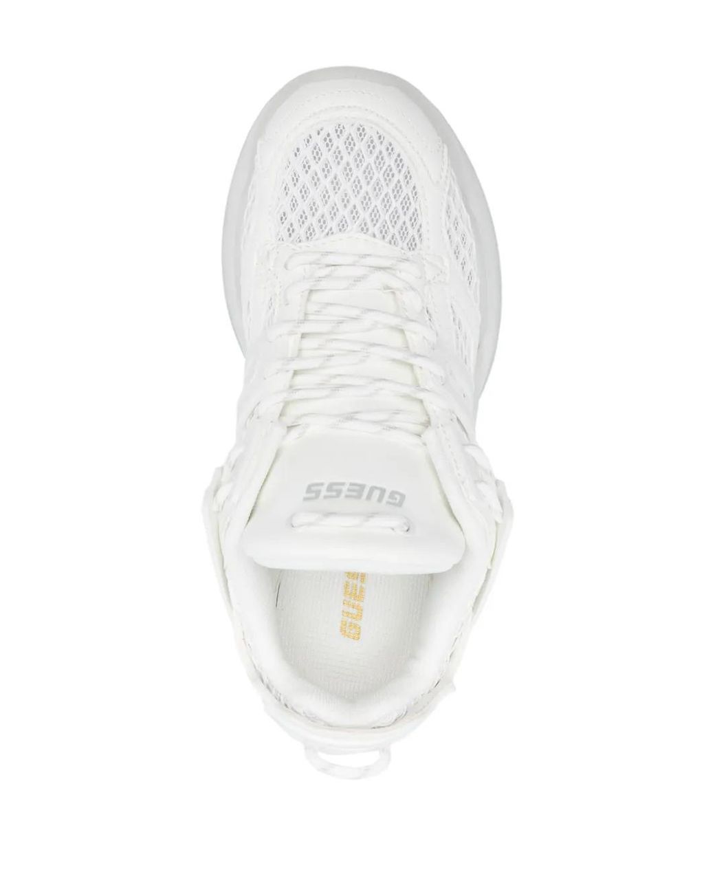Guess White Mesh Sneakers