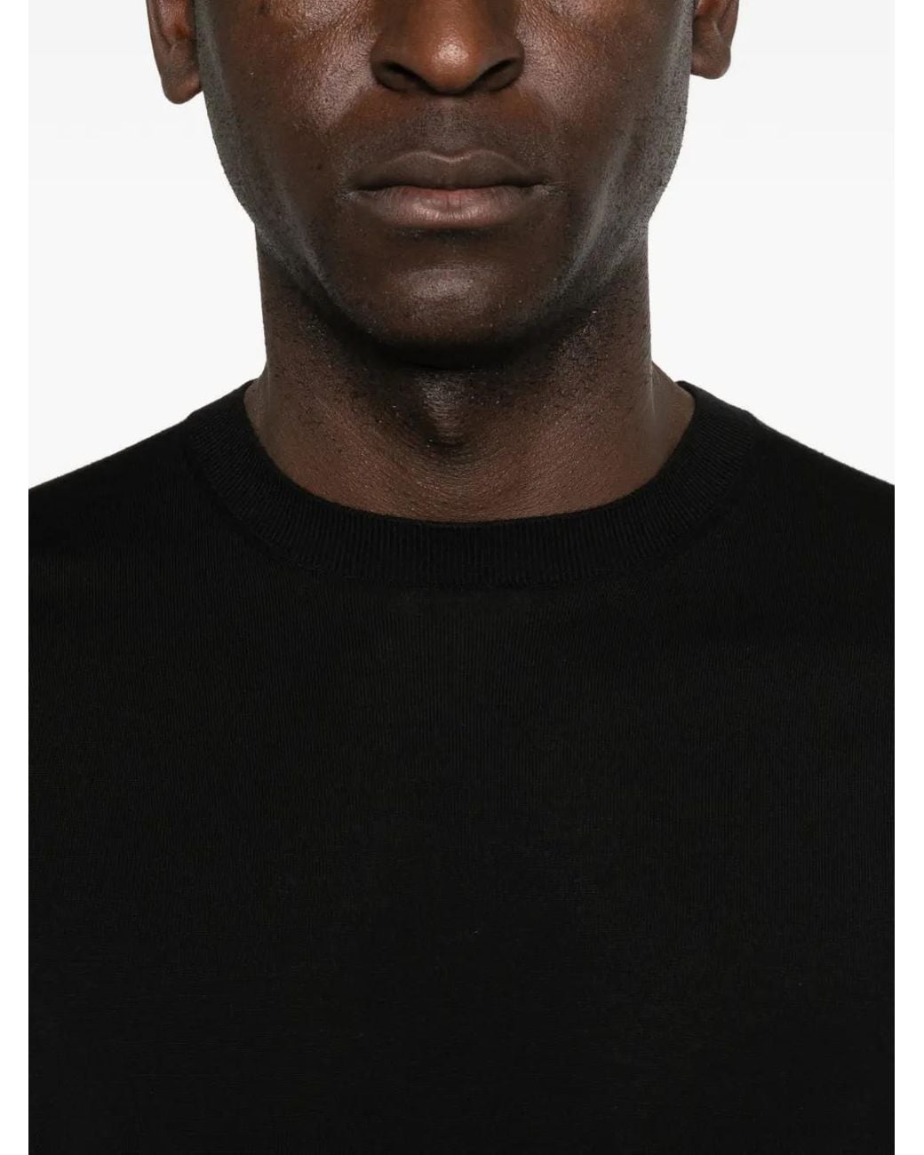FILIPPO DE LAURENTIIS Black Crewneck Sweater for men