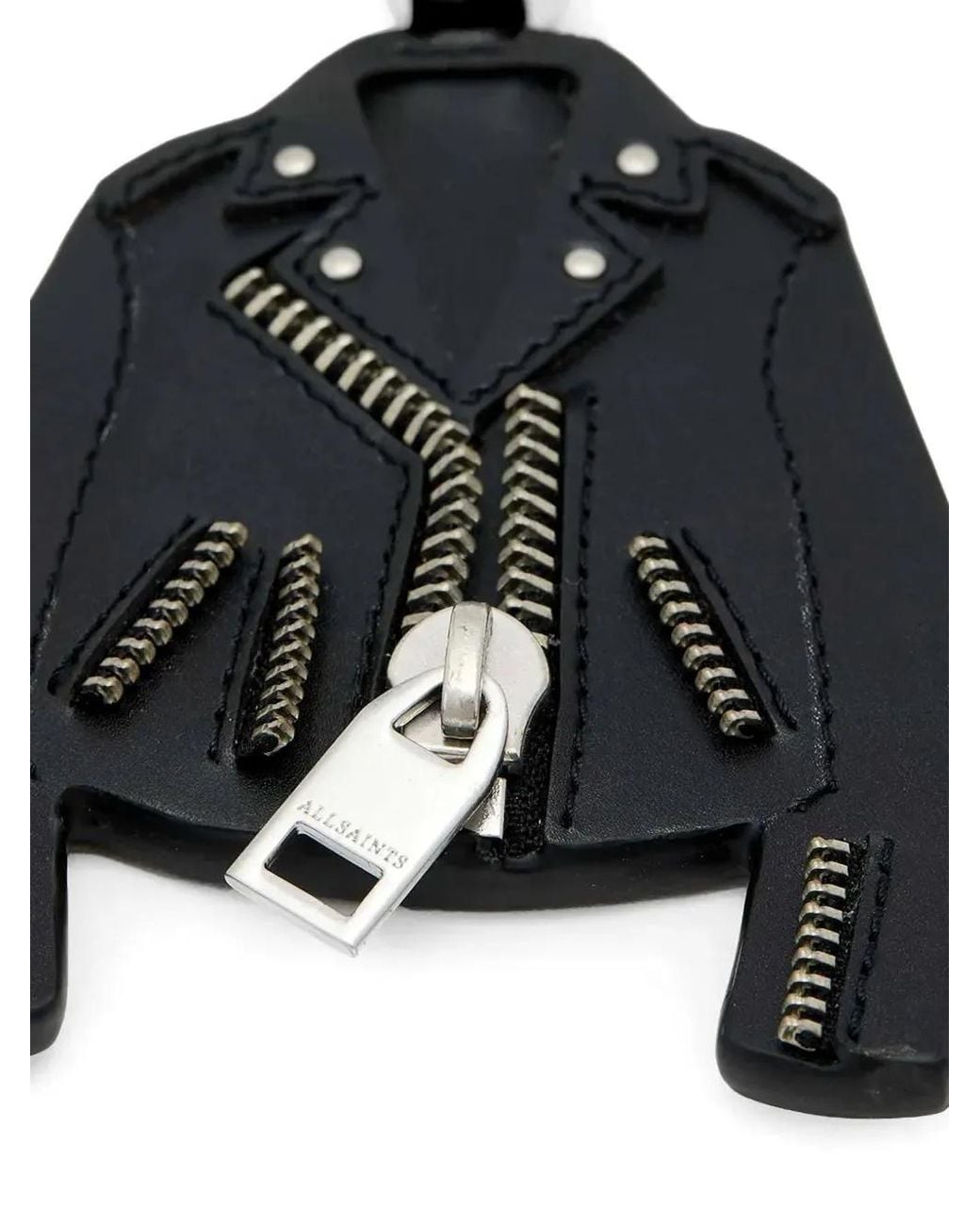 AllSaints Black Balfern Keyring