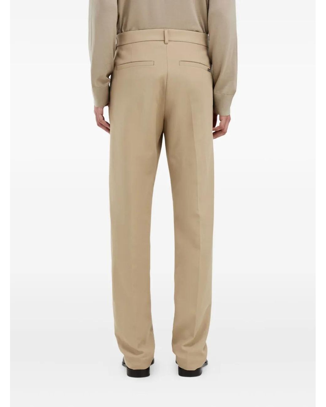 Ferragamo Natural Cotton Blend Chinos Trousers for men
