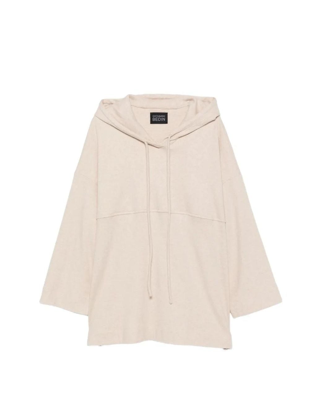 Giovanni bedin White Drawstring-Hood Wide-Sleeve Hoodie