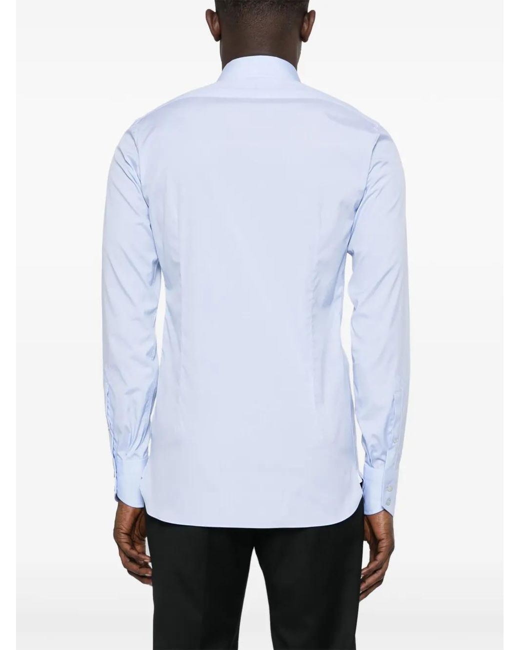 Tom Ford Blue Plain Cotton Shirt for men