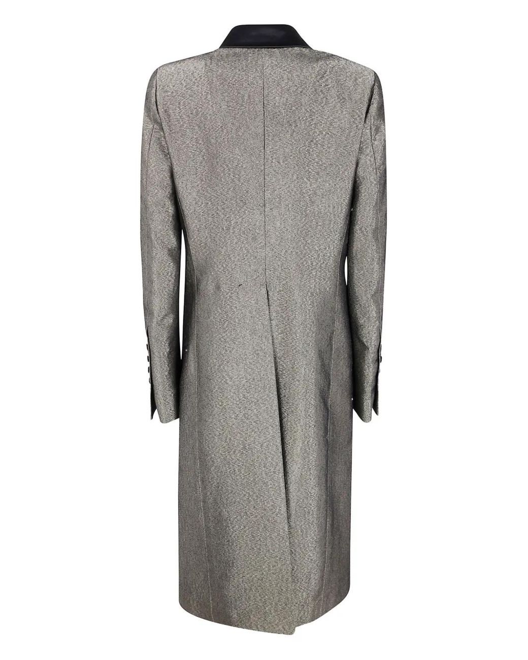 SAPIO Gray Double-Breasted Coat