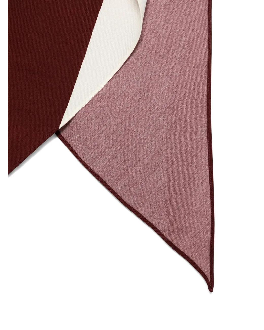 Alberta Ferretti White Geometric Scarf