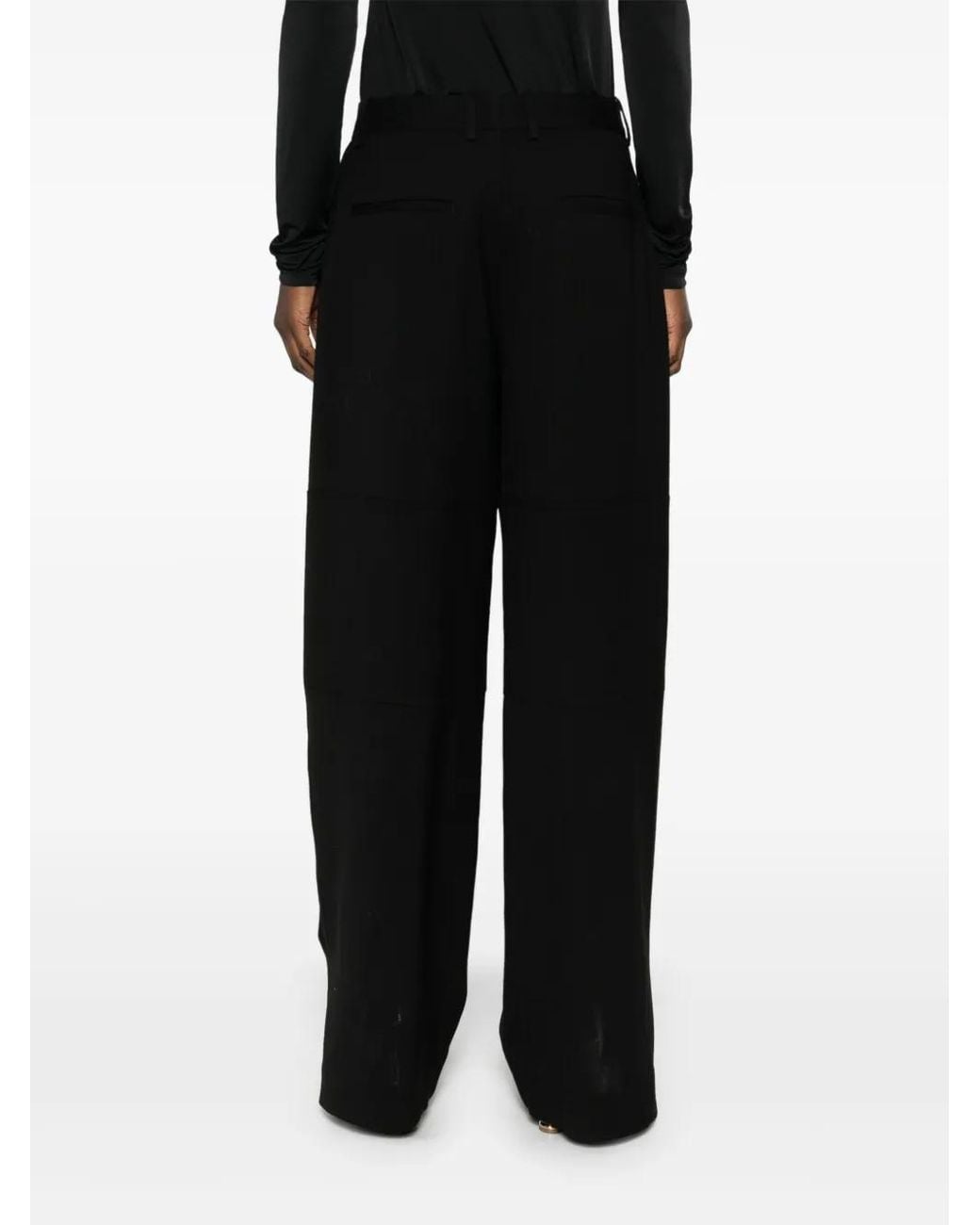 Jil Sander Black Virgin-Wool Trousers