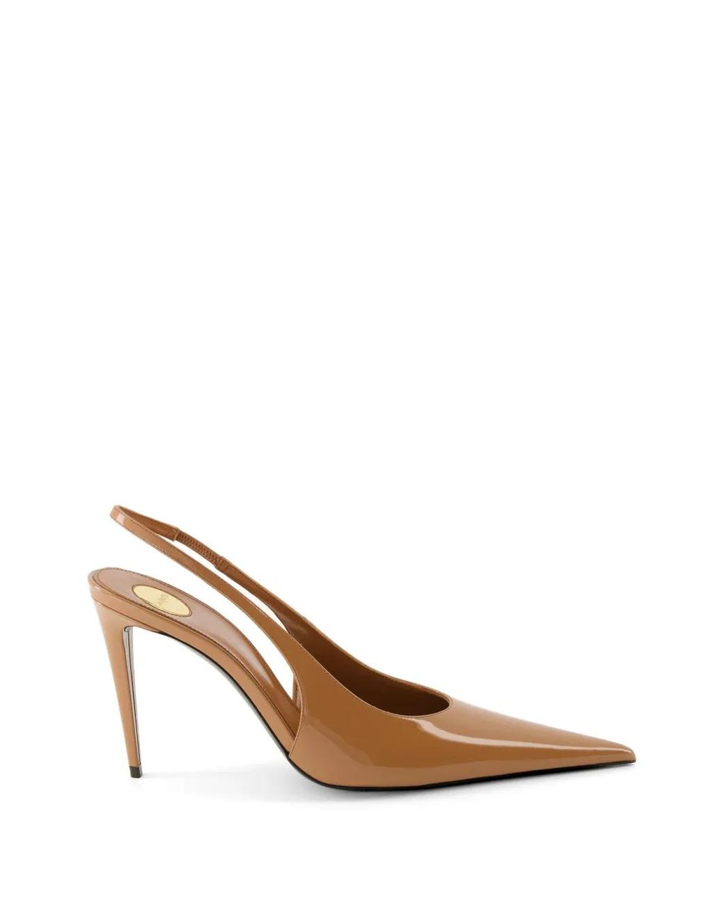 Saint Laurent Natural Guermantes Pointed-Toe Pumps