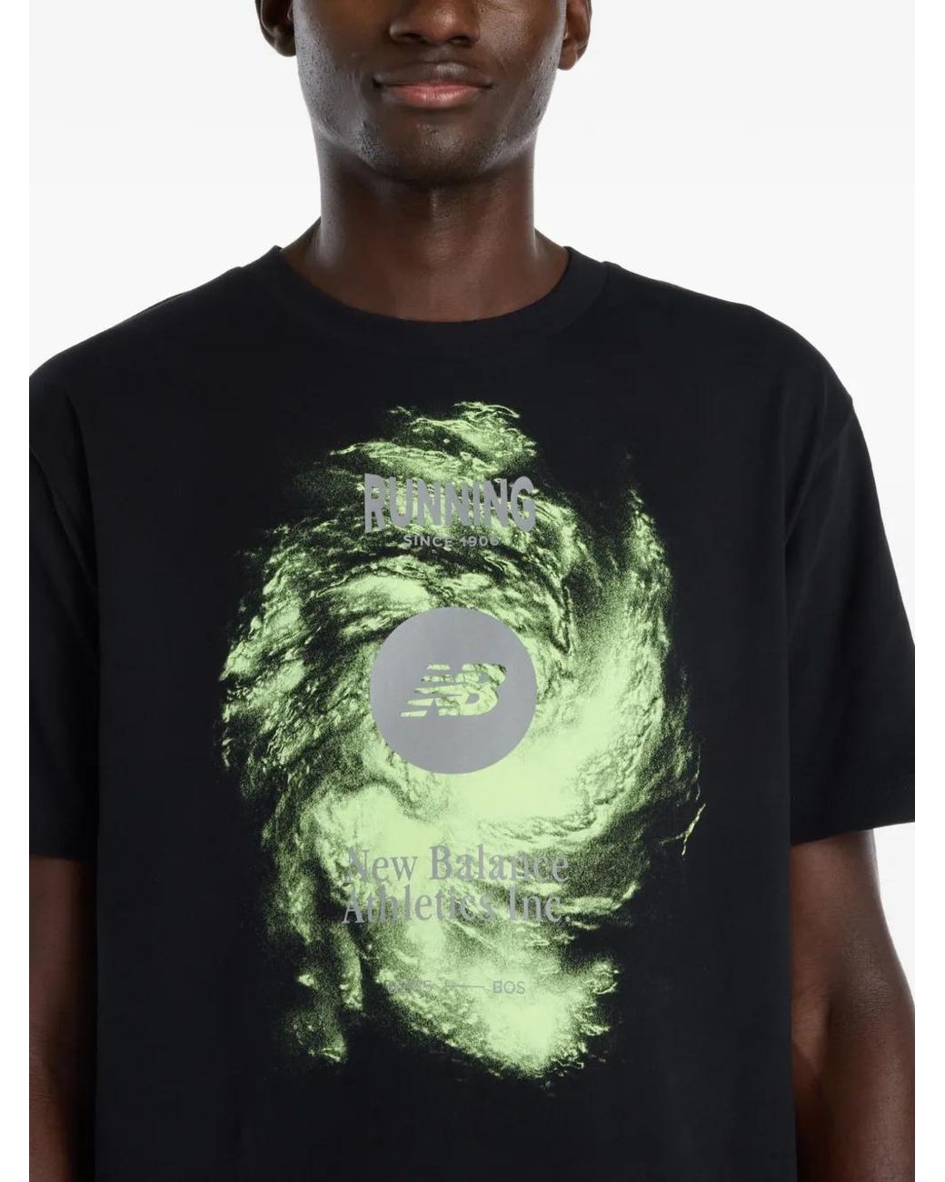 New Balance Black Vortex Graphic T-Shirt for men
