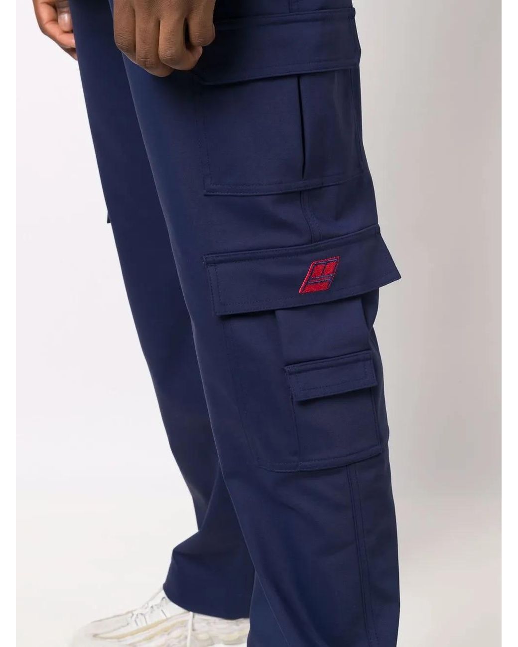 Martine Rose Blue Straight-Leg Cargo Trousers for men