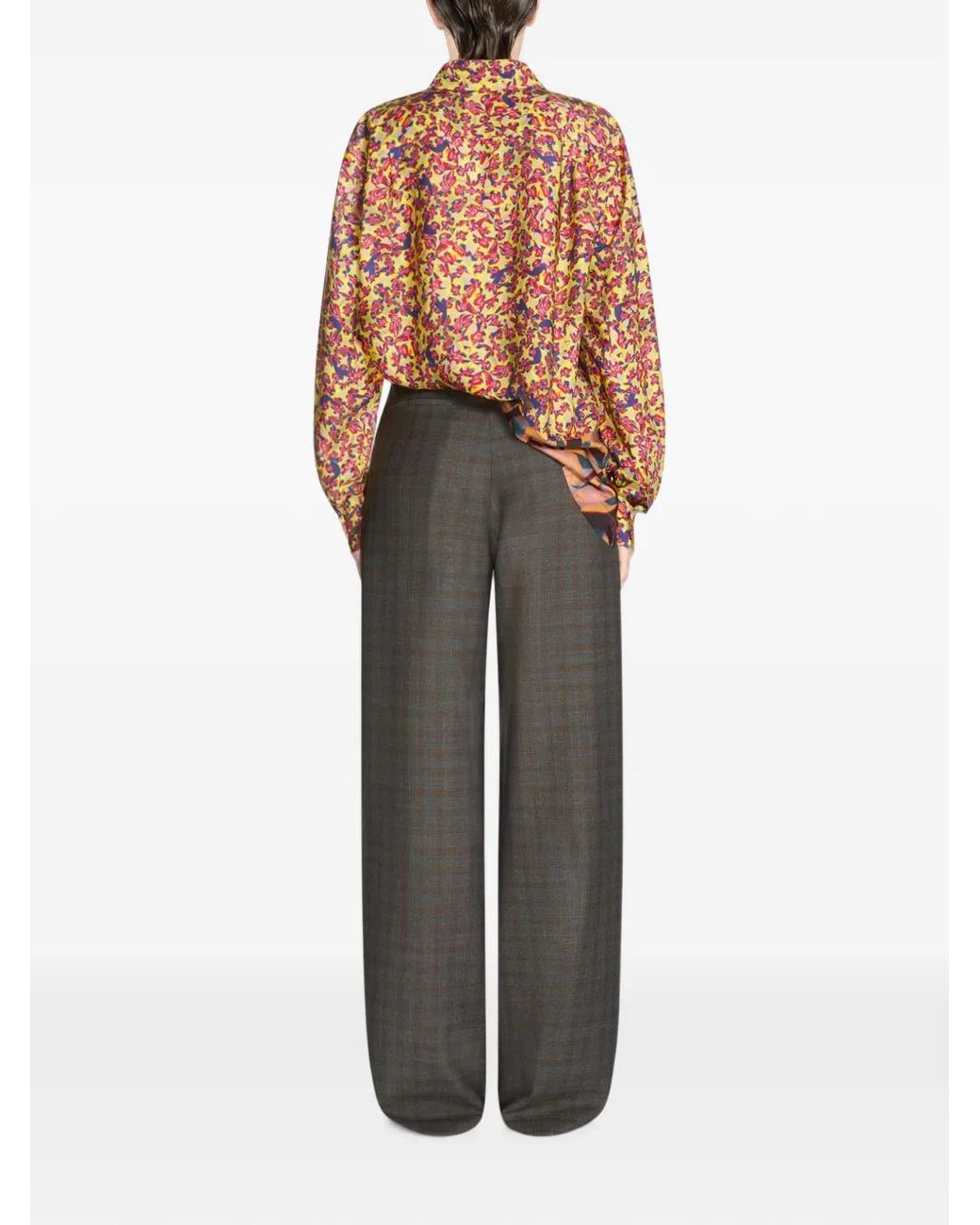 Dries Van Noten Gray Belted Wool Pants