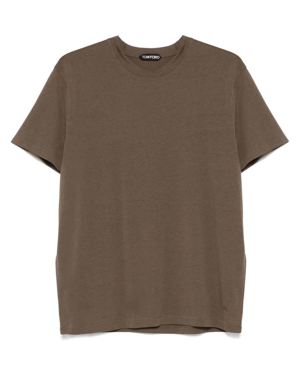 Tom Ford Brown Crew Neck T-Shirt for men