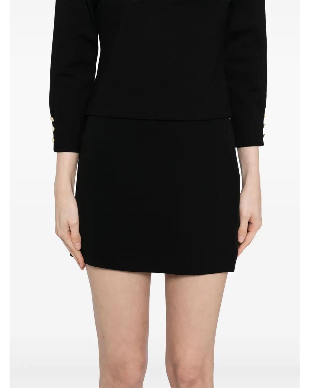 Reformation Black Carla Skirt