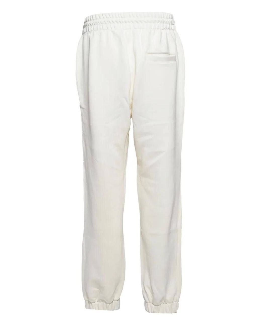 MSGM White Logo-Embroidered Track Pants for men