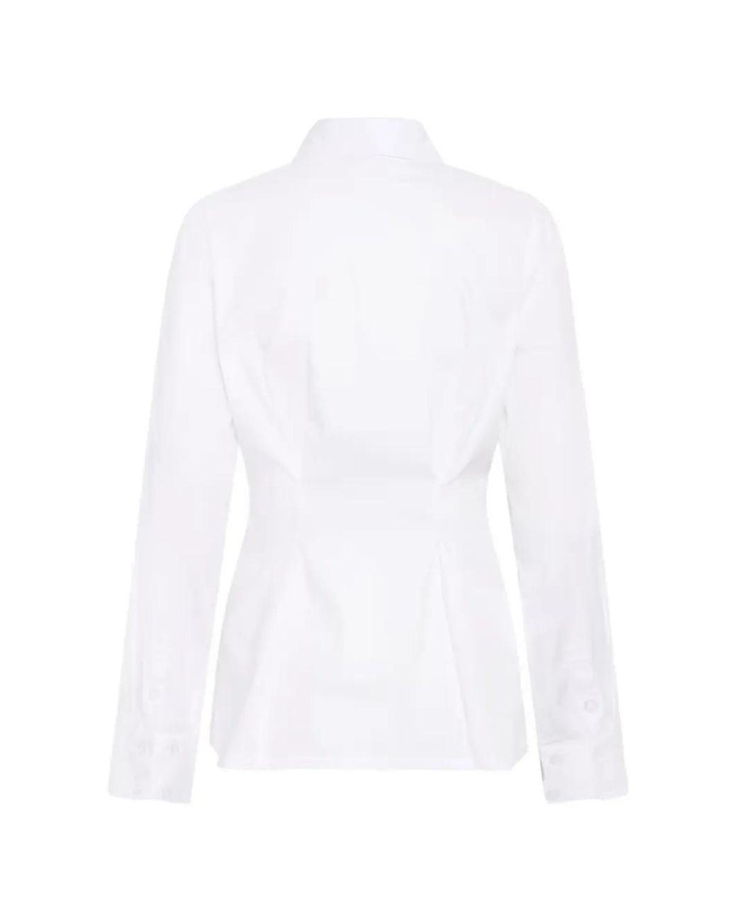 Gestuz White Gzopy Pleated-Waist Shirt