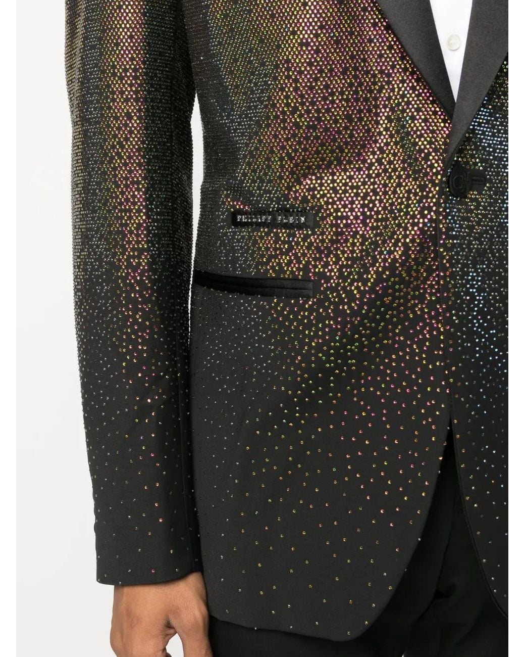 Philipp Plein Black Blazer Lord Fit Stones for men