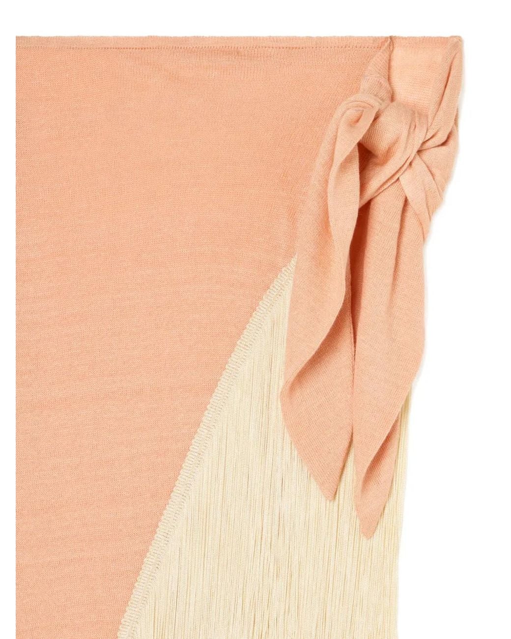 Alanui White Fringed Self-Tie Pareo