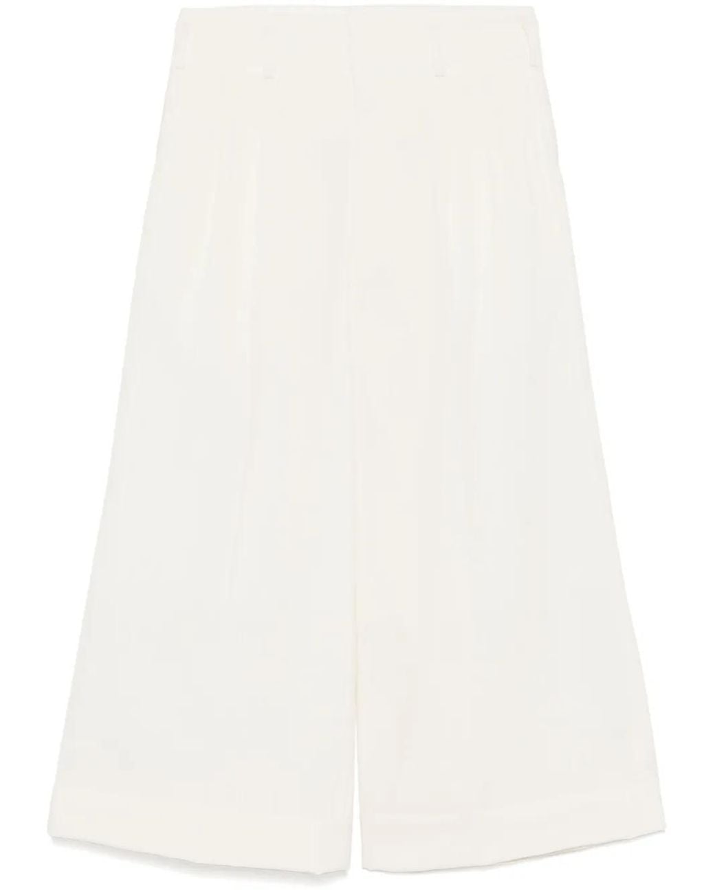 Comme des Garçons White Wool Trousers
