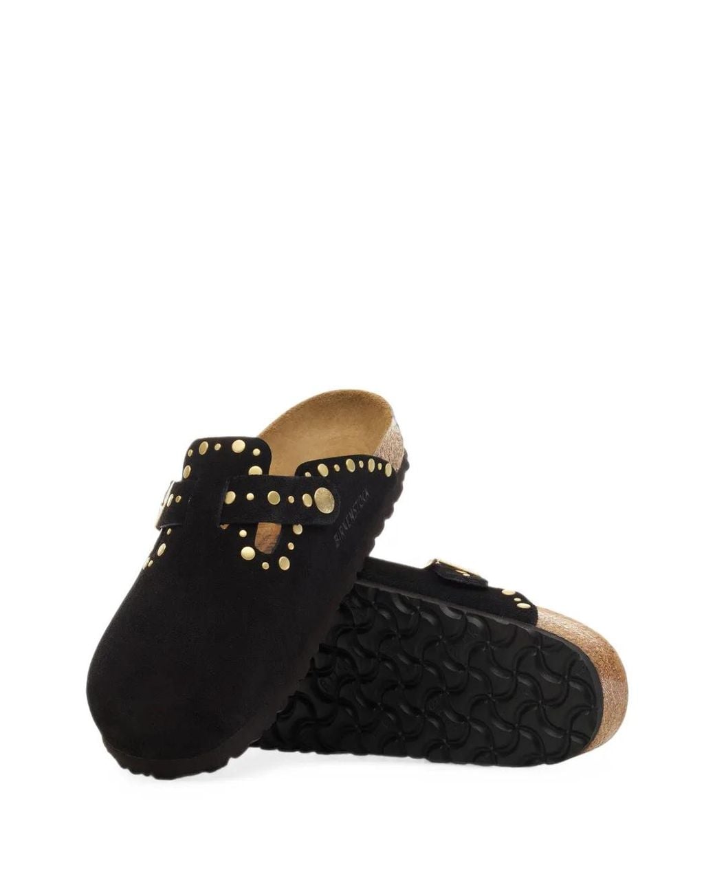 Birkenstock Black Boston Rivets Stud-Embellished Clogs