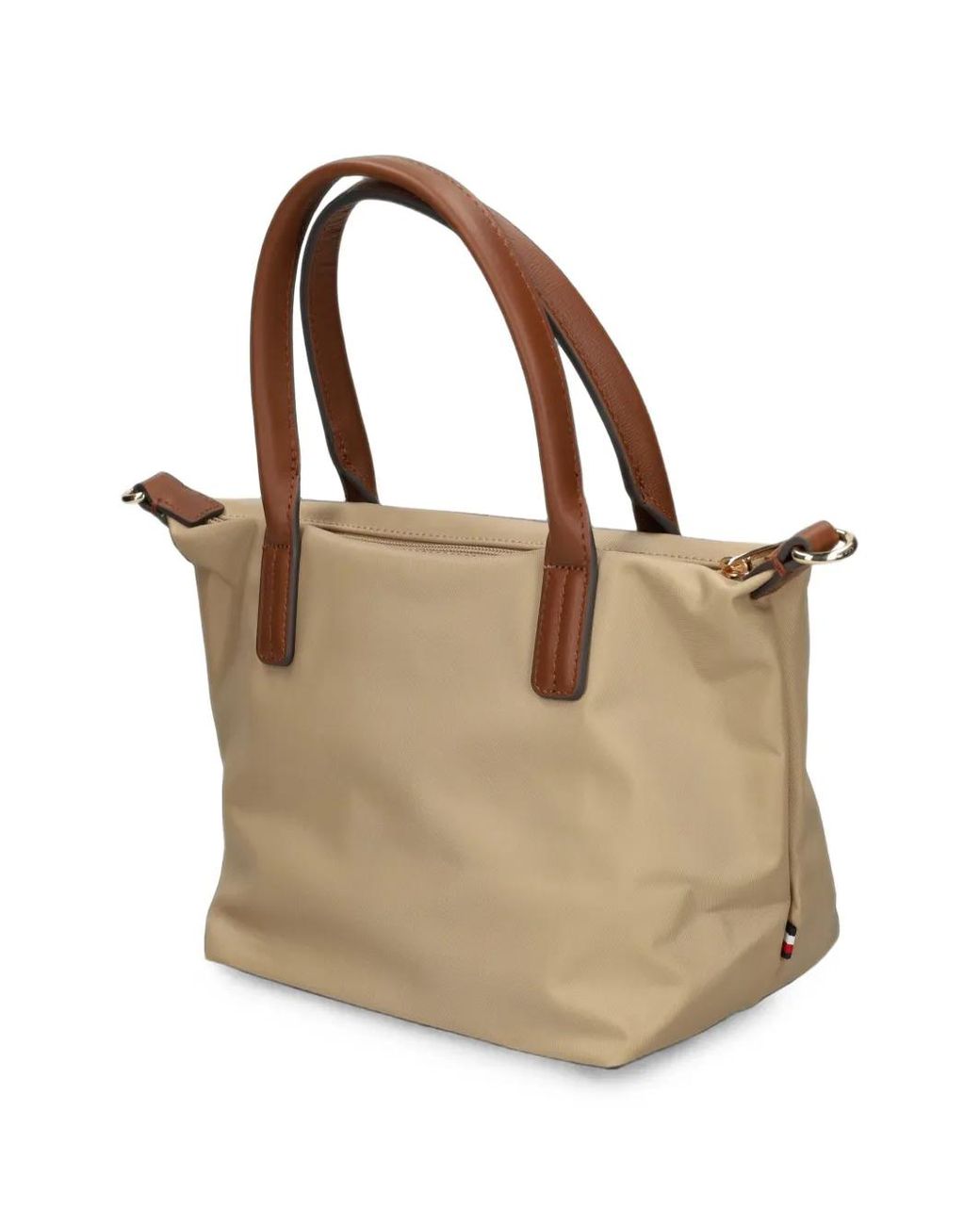 Tommy Hilfiger Metallic Popette Logo-Plaque Tote Bag