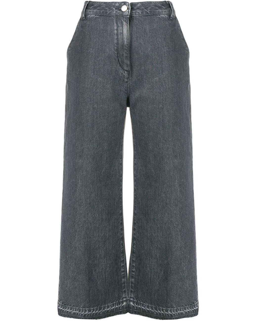 Fabiana Filippi Synthetic Flared Trousers in Grey (Gray) - Lyst