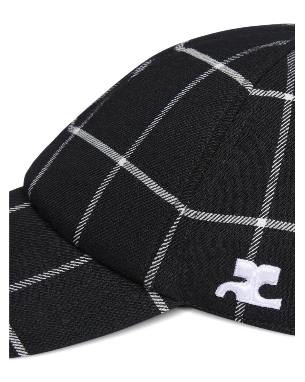 Courreges Black Signature Ac Wool Cap