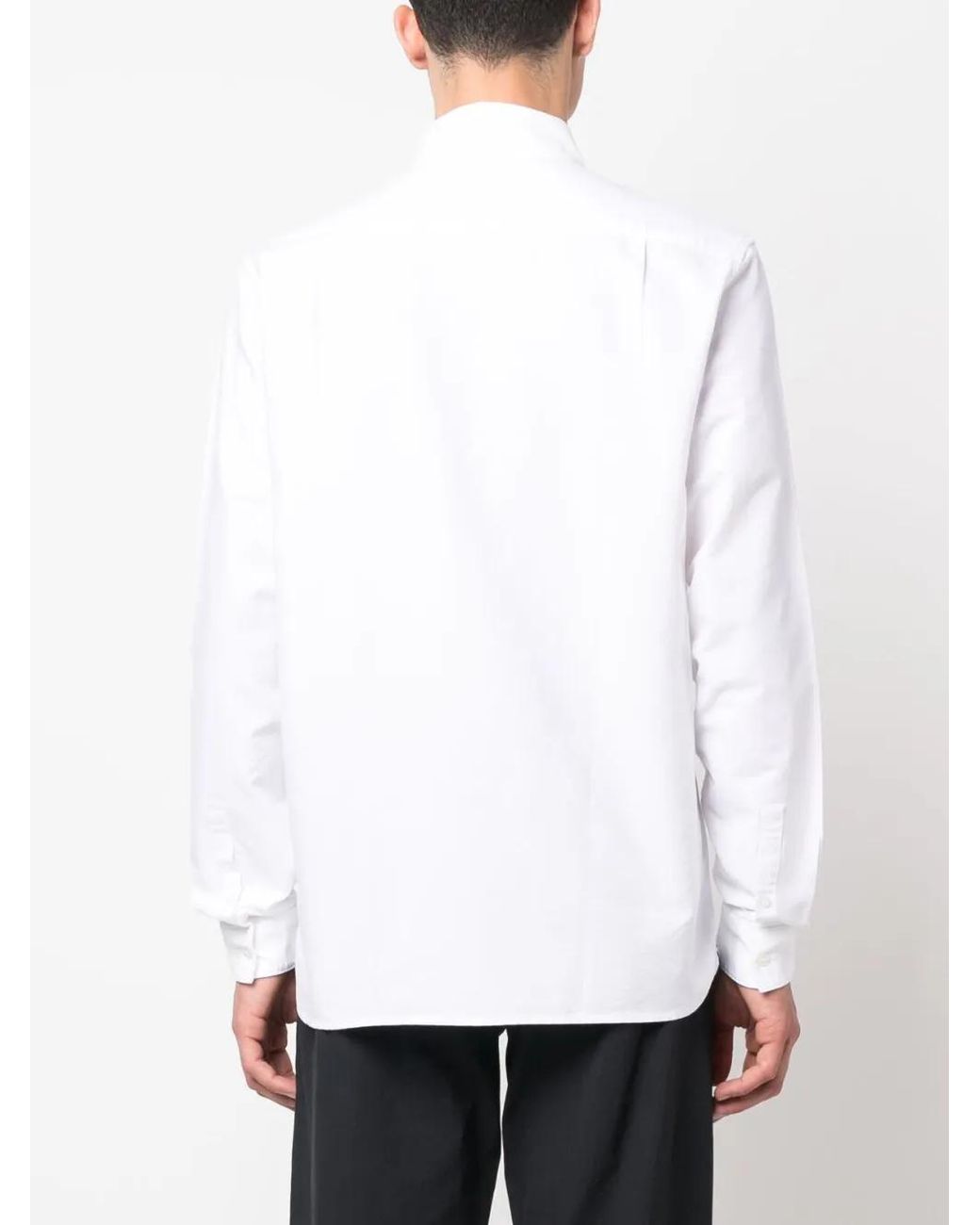 Fred Perry White Logo-Embroidered Cotton Shirt for men