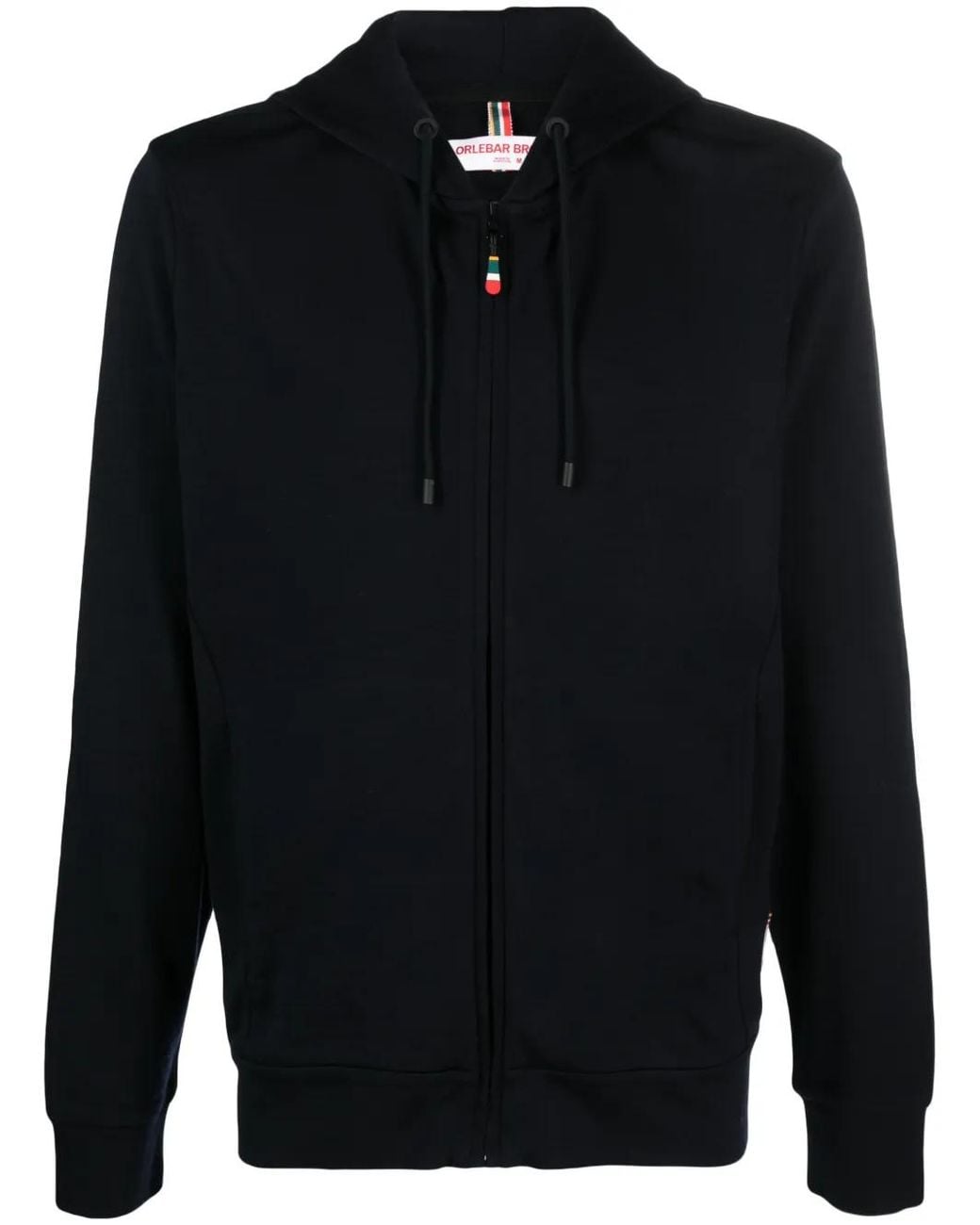 Orlebar Brown Blue Zip-Up Wool Hoodie for men