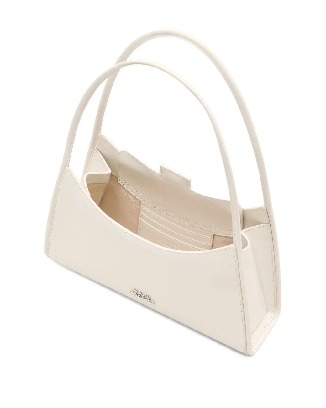 Marc Jacobs White The Glam Claw Clip Shoulder Bag