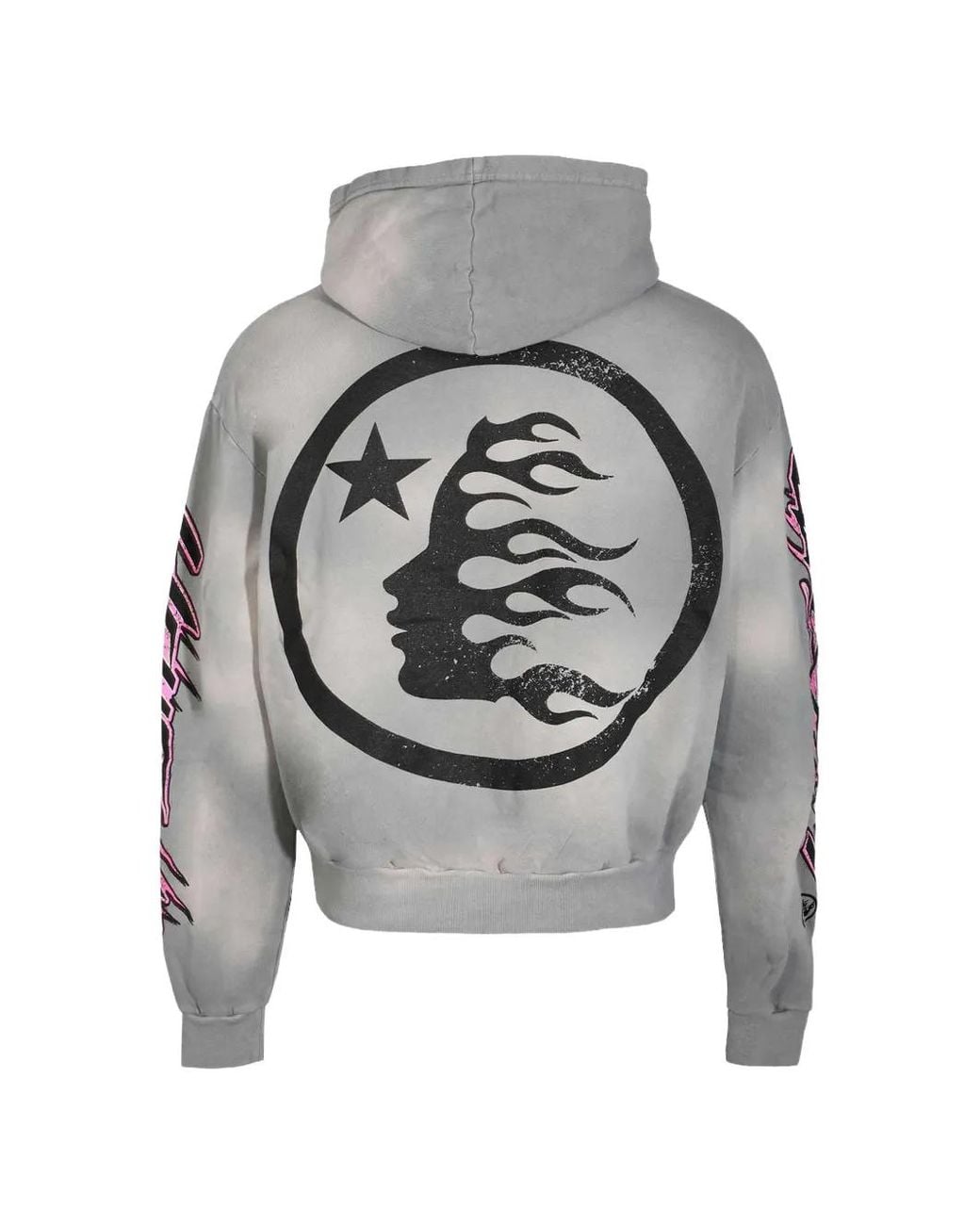 HELLSTAR Gray Future Flame Hoodie for men