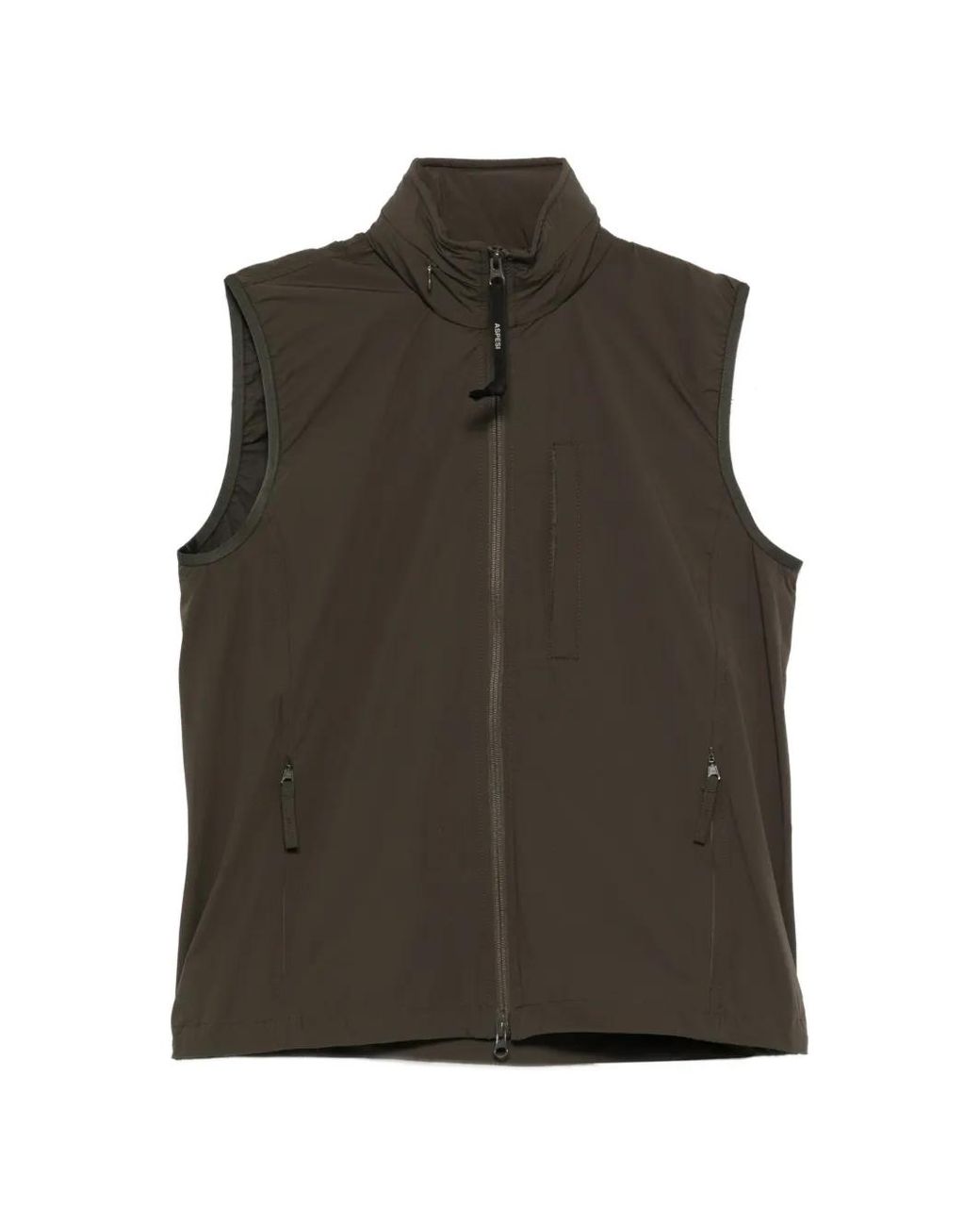 Aspesi Green Zip-Up Vest for men
