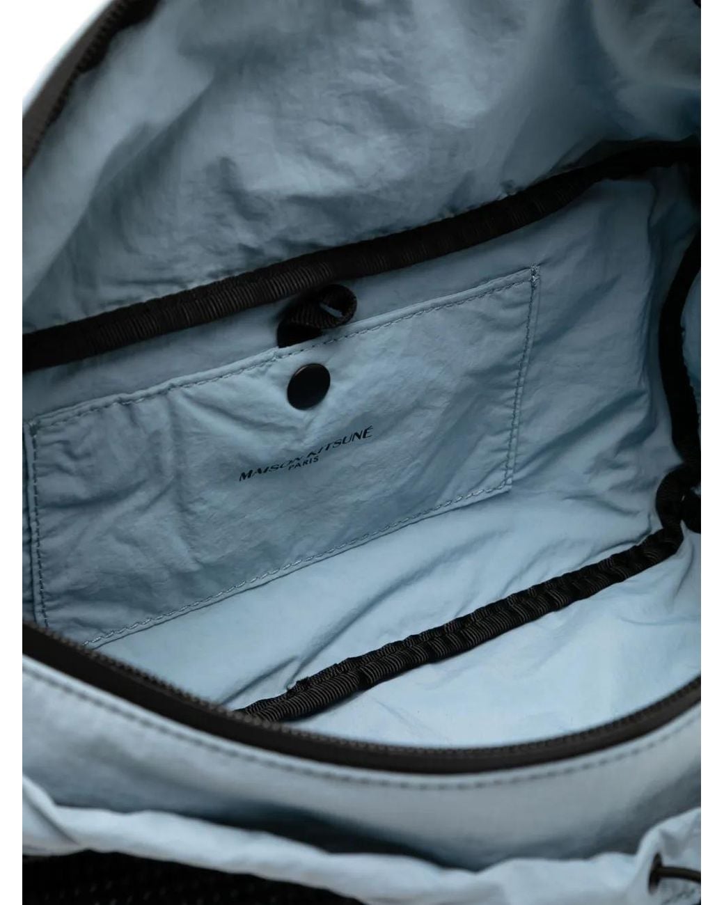 Maison Kitsuné Black Flash Fox Belt Bag for men
