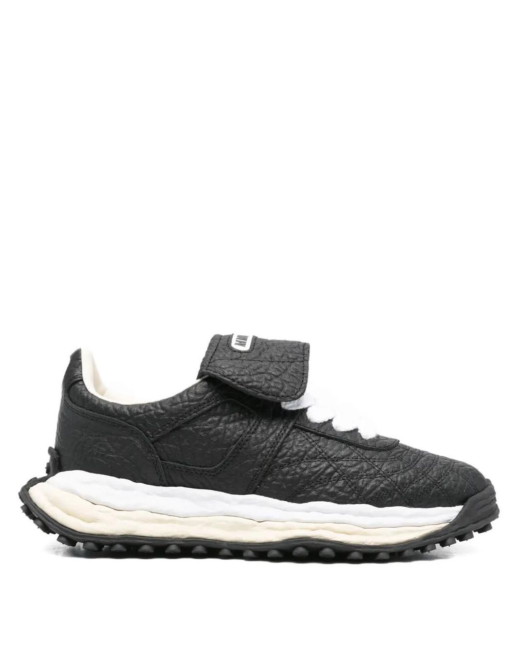 Maison Mihara Yasuhiro Black Scott Logo-Detail Sneakers