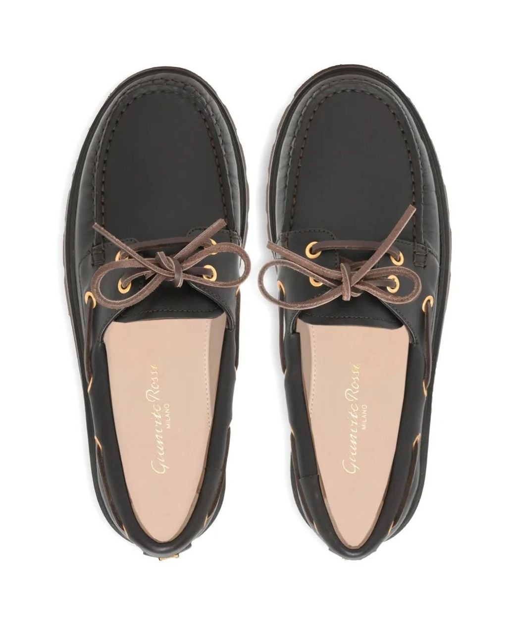 Gianvito Rossi Black Olonne Boat Shoes