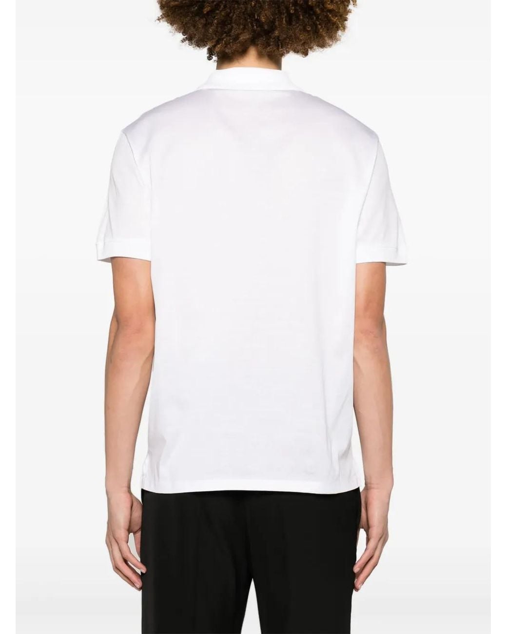 McQueen White Logo-Embroidered Jersey Polo Shirt for men