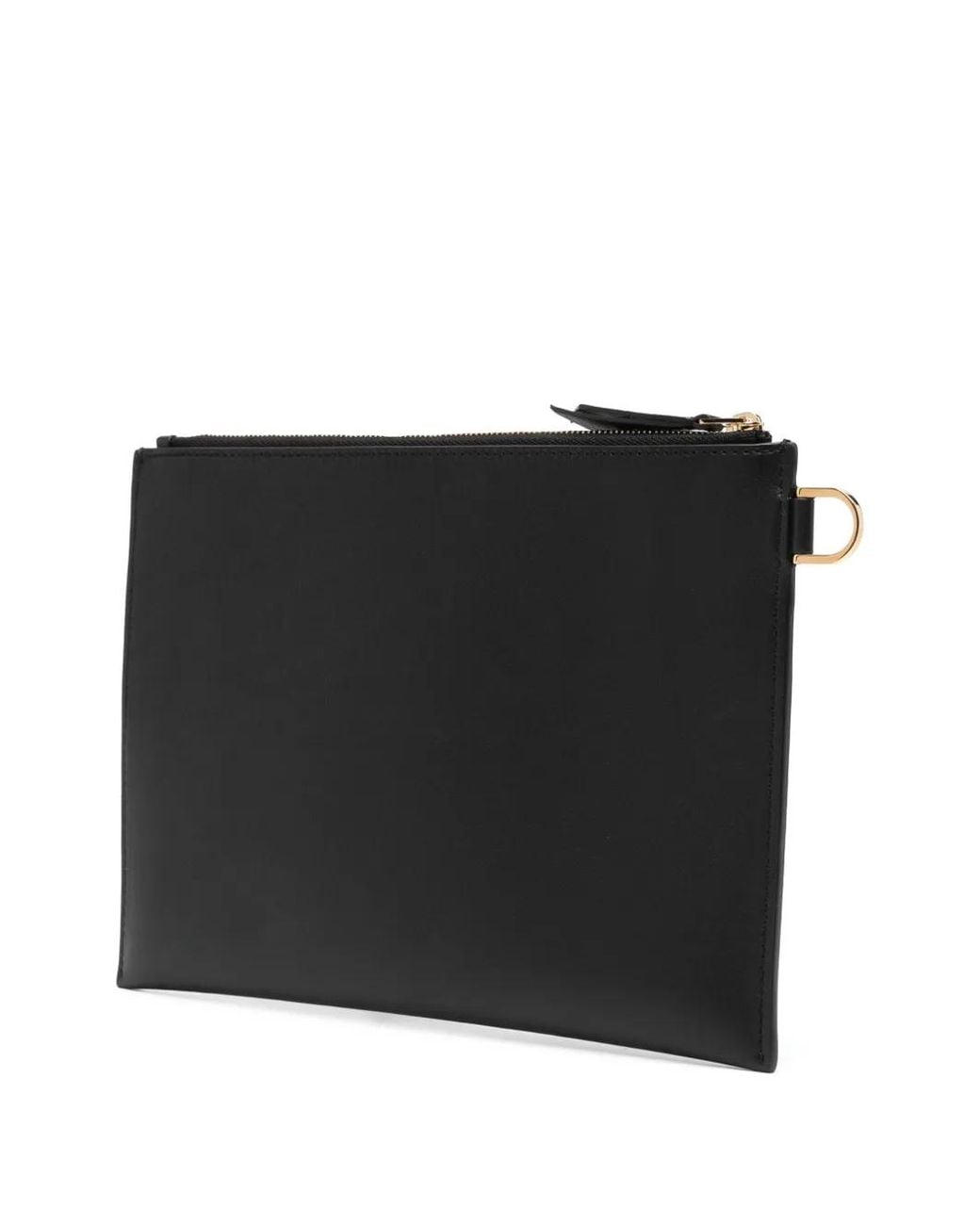 Lanvin Black Mini Sequence Flat Pouch Handbag