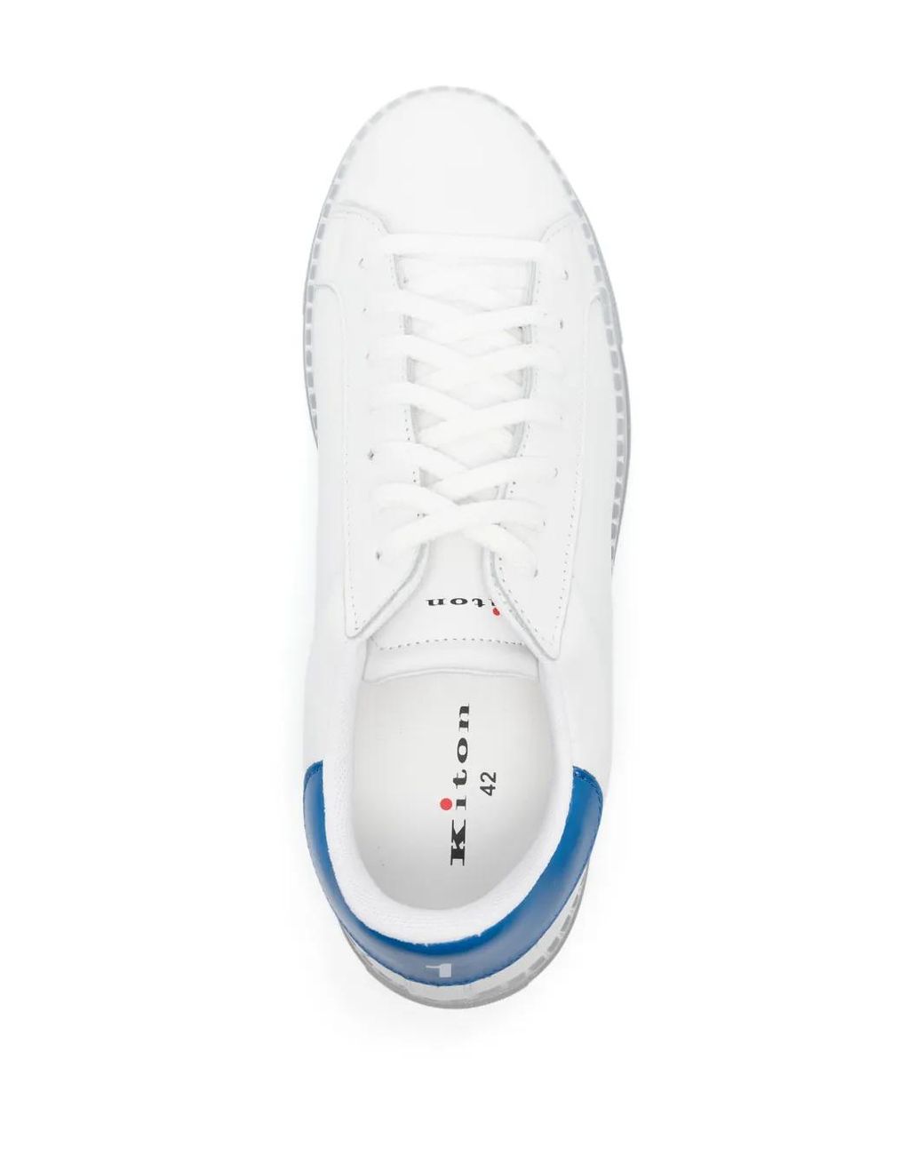 Kiton White Transparent-Sole Sneakers for men