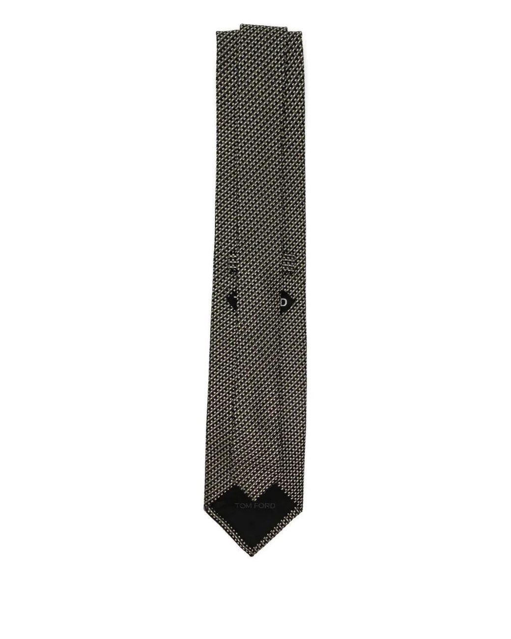 Tom Ford White Patterned Tie for men