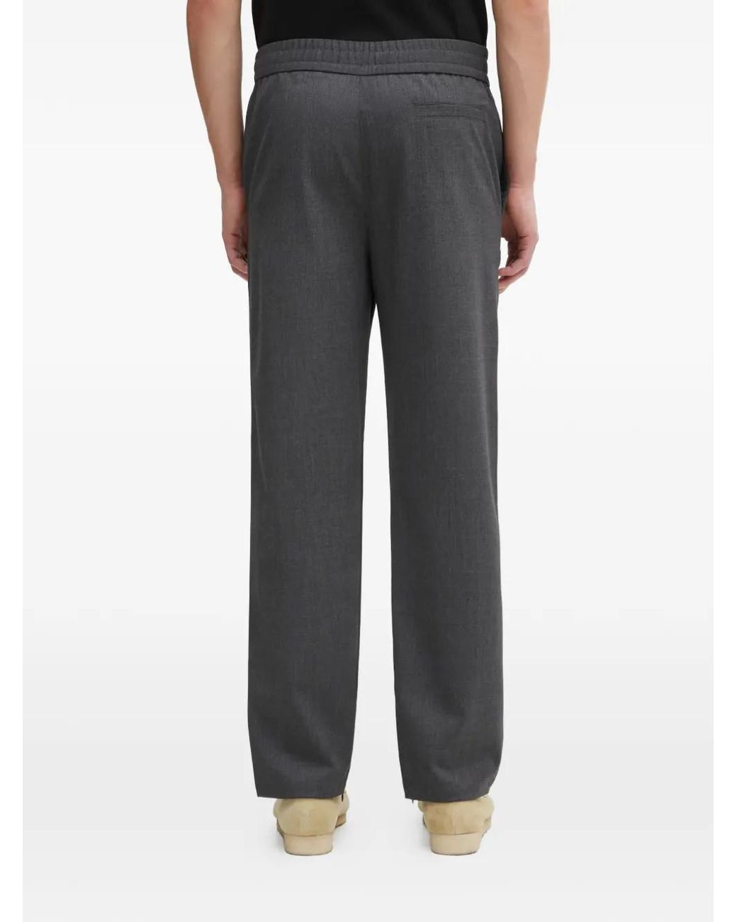 Filling Pieces Black Elasticated-Waistband Trousers for men