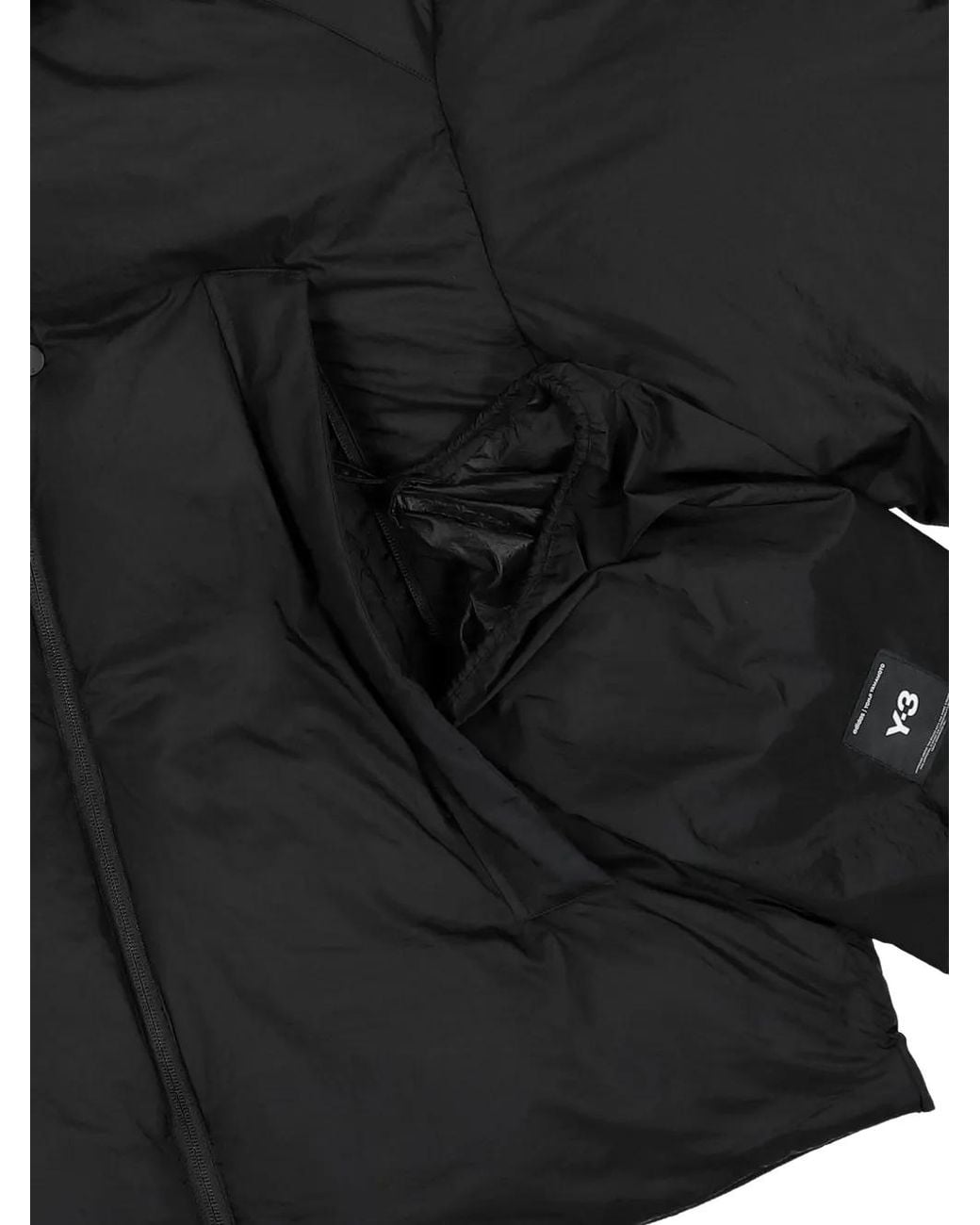 Y-3 Black High-Neck Puffer Jacket