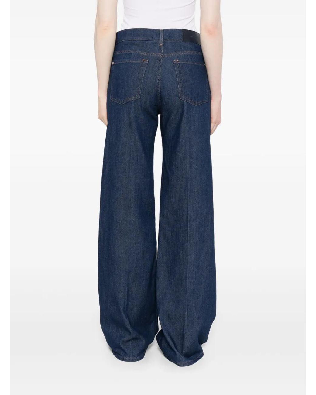 7 For All Mankind Blue Five-Pocket Jeans