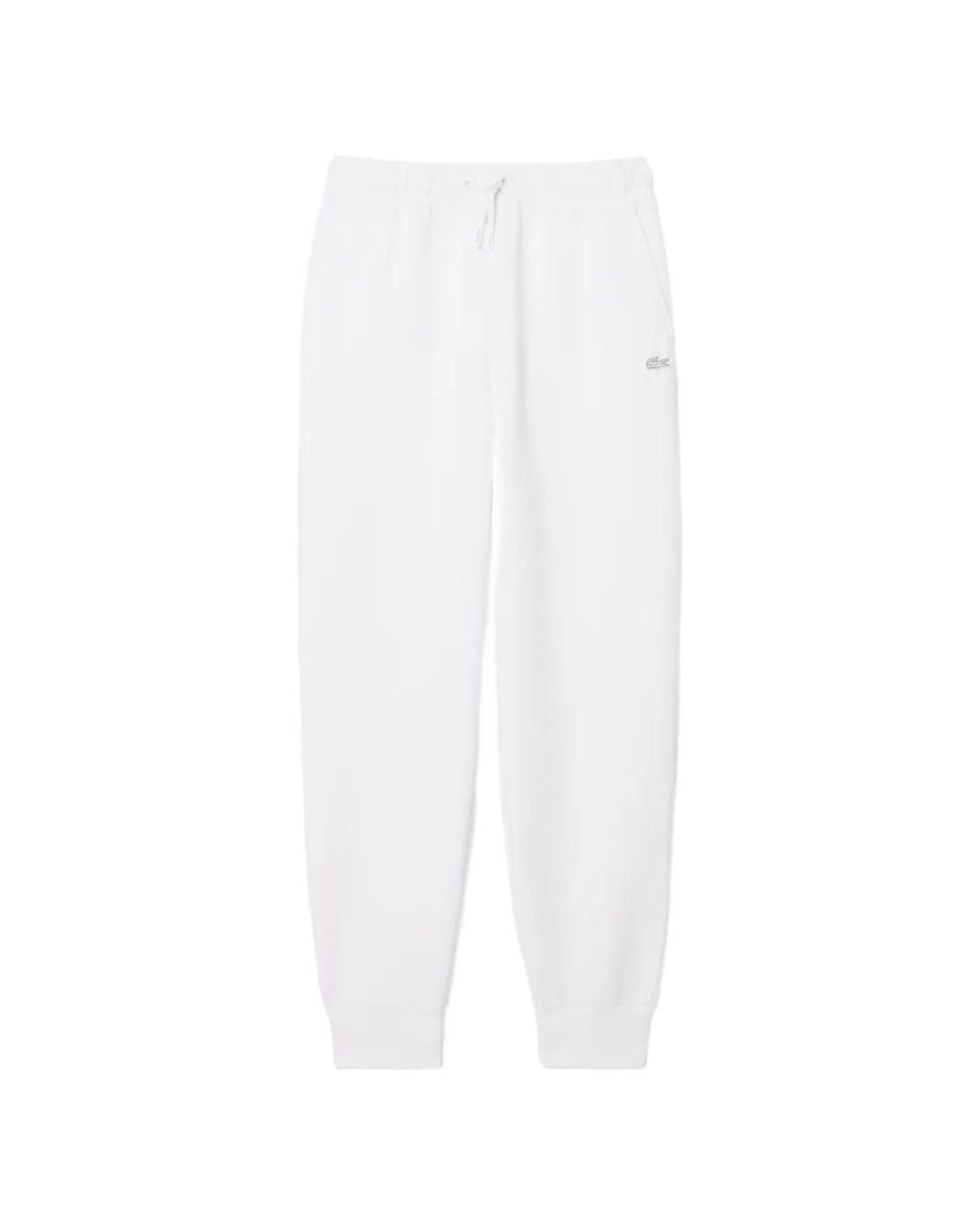 Lacoste White Pantalon De Jogging À Patch Logo