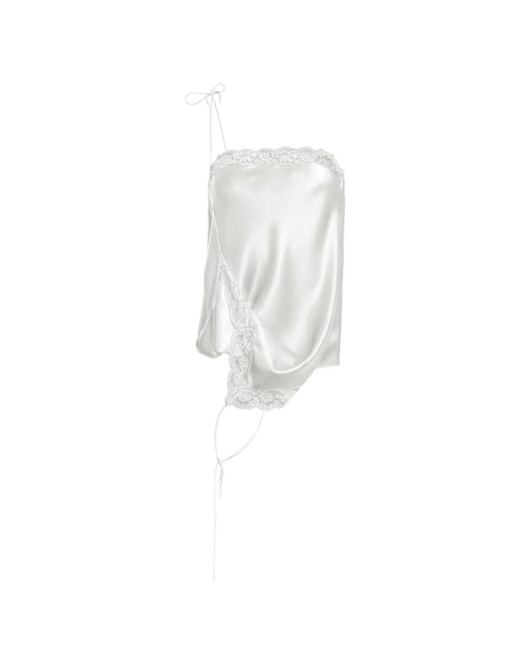 SEEN USERS White Lace-Trim Blouse