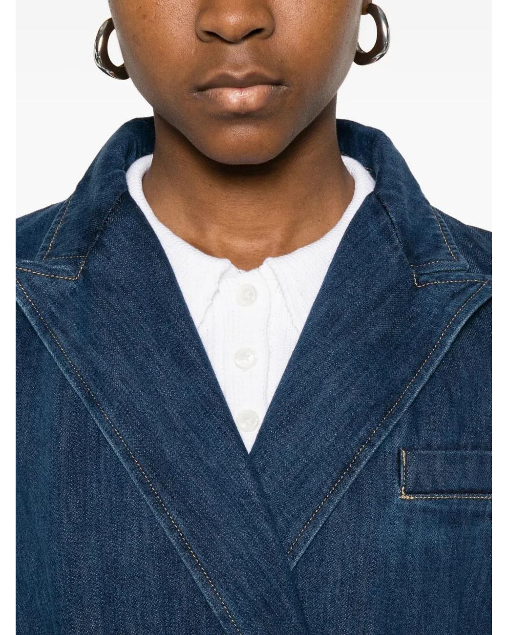 Ralph Lauren Blue Double-Breasted Denim Jacket